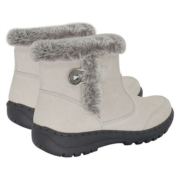 NEW KHOMBU Fur All Weather Water Resistant shoe Ankle BOOT Bootie SUEDE NIB - Picture 4 of 5